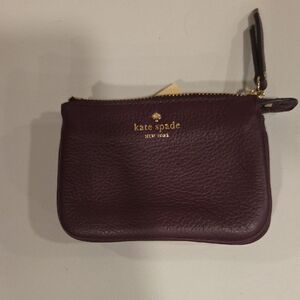 Kate Spade Plum Leather Wristlet